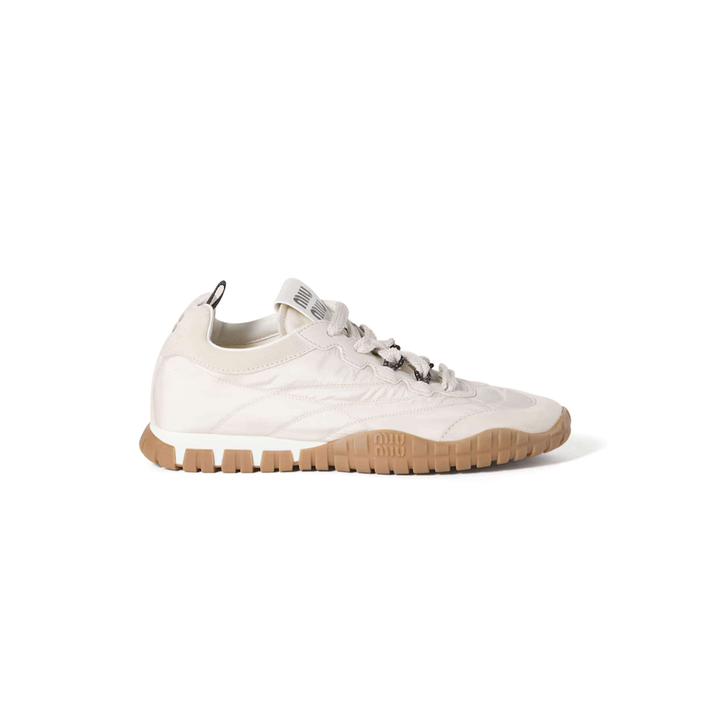 MIU MIU TYRE TECHNICAL FABRIC AND SUEDE SNEAKERS 5E417E